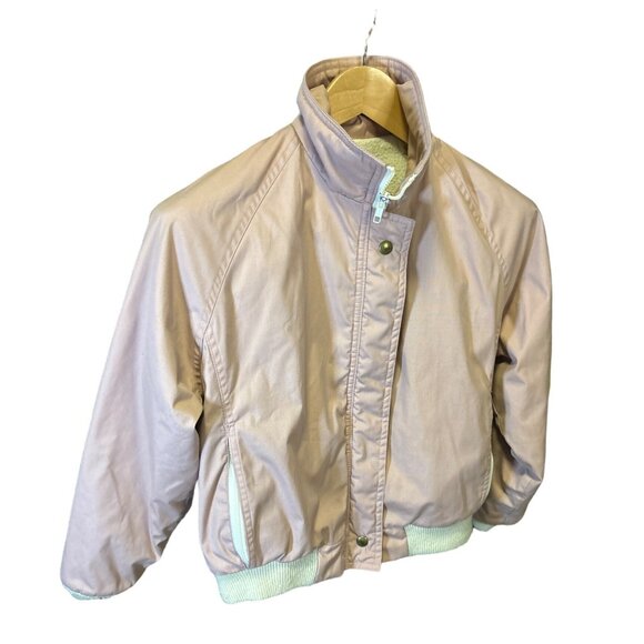 Vintage Woolrich Pink Fleece Lined Full Zip Bomber Jacket Sz S - Picture 3 of 9
